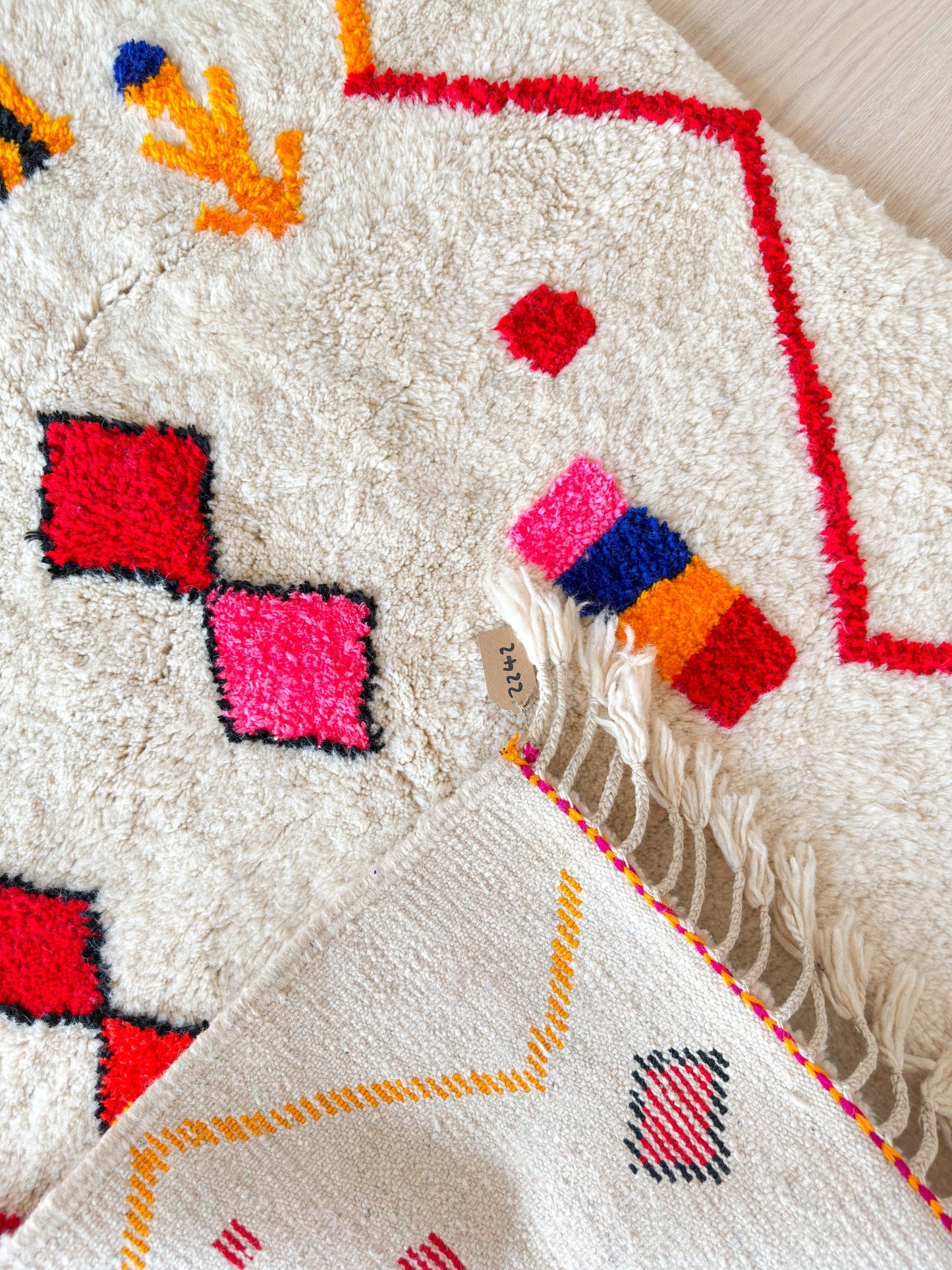 Colorful Berber rug 119 x 210 cm - n°2242