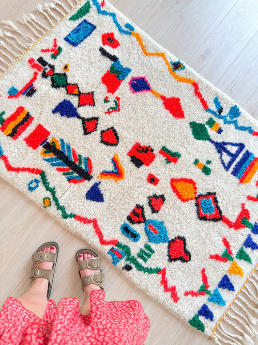 Colorful Berber rug 103 x 181 cm - n°2214
