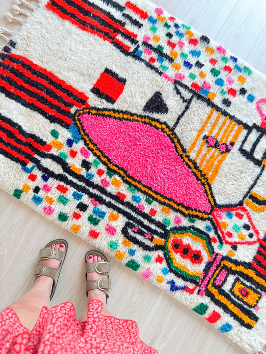 Colorful Berber rug 116 x 190 cm - n°2226