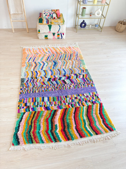 Colorful Berber rug 146 x 252 cm - n°2229