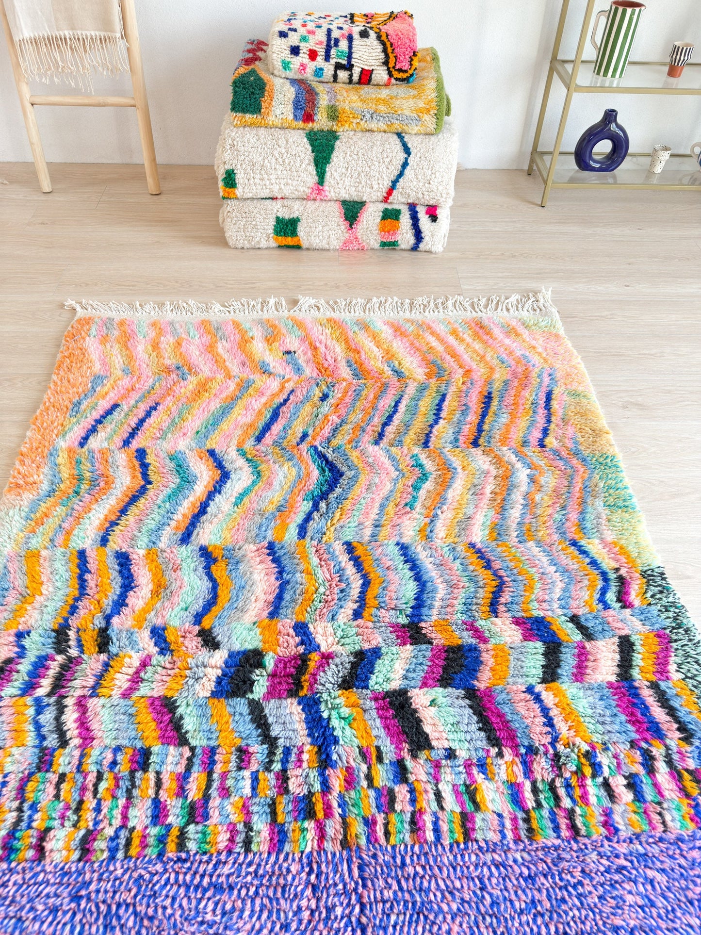 Colorful Berber rug 146 x 252 cm - n°2229