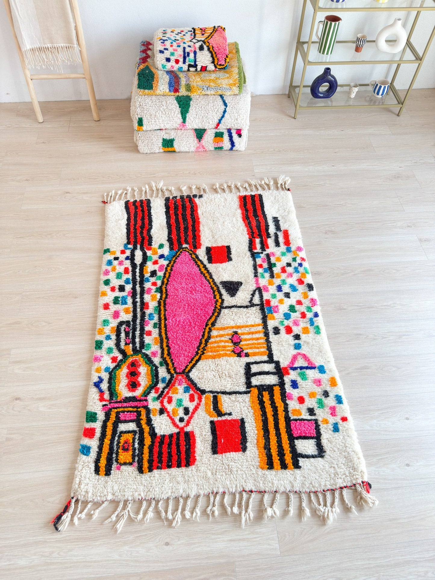 Colorful Berber rug 116 x 190 cm - n°2226