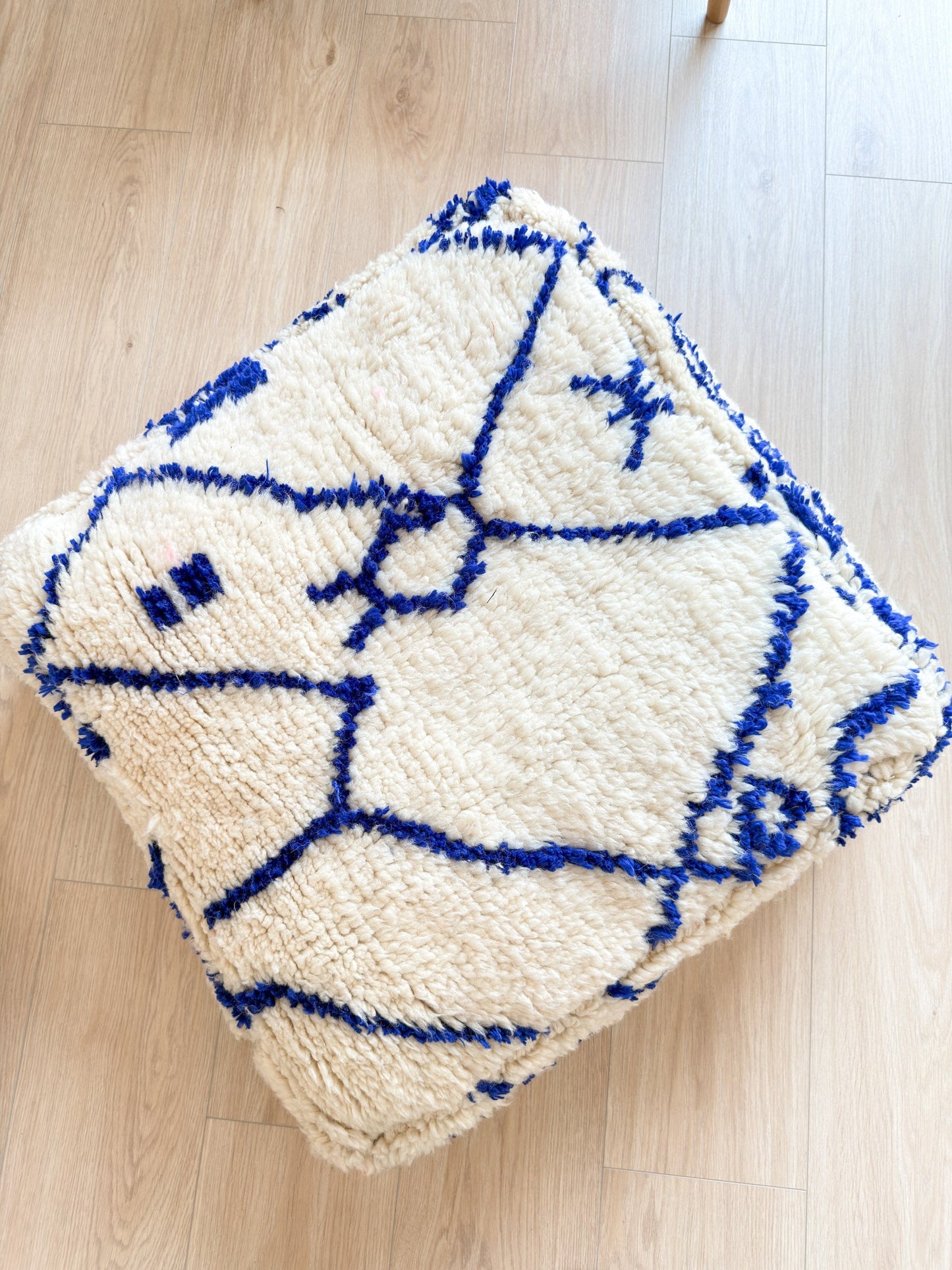 Moroccan pouf, colorful Berber pouf - 60 x 60 cm - n°53