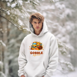 School Bus Driver Gobble Squad Thanksgiving Fall Pumpkin Hoodie