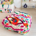 Moroccan pouf, colorful Berber pouf - 60 x 60 cm - n°50