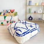 Moroccan pouf, colorful Berber pouf - 60 x 60 cm - n°53