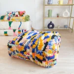 Moroccan pouf, colorful Berber pouf - 60 x 60 cm - n°59